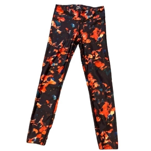 Joy Lab Women’s Black Yoga Workout Running Leggings Multi Colored Print SMALL - Picture 1 of 9